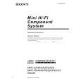 SONY MHC-RG220 Owners Manual SONY MHC-RG220 Owners Manual