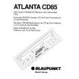 BLAUPUNKT ATLANTA CD85 Owners Manual BLAUPUNKT ATLANTA CD85 Owners Manual