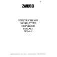 ZANUSSI ZV240C Owners Manual ZANUSSI ZV240C Owners Manual