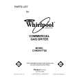 WHIRLPOOL CGM2941TQ0 Parts Catalog WHIRLPOOL CGM2941TQ0 Parts Catalog