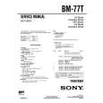 SONY BM-77T Parts Catalog SONY BM-77T Parts Catalog