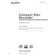 SONY RCDW2000ES Owners Manual SONY RCDW2000ES Owners Manual