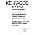 KENWOOD KPA-SD100 Owners Manual KENWOOD KPA-SD100 Owners Manual