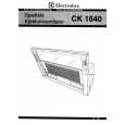 ELECTROLUX CK1640 Owners Manual ELECTROLUX CK1640 Owners Manual