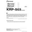 PIONEER KRP-S03/SXTW/E5 Service Manual PIONEER KRP-S03/SXTW/E5 Service Manual