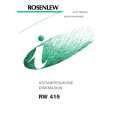 ROSENLEW RW415 Owners Manual ROSENLEW RW415 Owners Manual