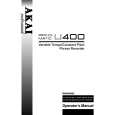 AKAI U400 Owners Manual AKAI U400 Owners Manual