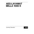AEG Lavamat Bella 1000E Owners Manual AEG Lavamat Bella 1000E Owners Manual