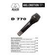AKG D770 Owners Manual AKG D770 Owners Manual