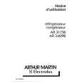 ARTHUR MARTIN ELECTROLUX AR3409B Owners Manual ARTHUR MARTIN ELECTROLUX AR3409B Owners Manual
