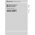 PIONEER AVG-VDP1/UC Owners Manual PIONEER AVG-VDP1/UC Owners Manual
