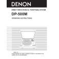 DENON DP-500M Owners Manual DENON DP-500M Owners Manual