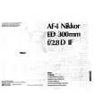 NIKON AF-I NIKKOR ED 300MMF28D IF Owners Manual NIKON AF-I NIKKOR ED 300MMF28D IF Owners Manual