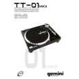 GEMINI TT-01MKII Owners Manual GEMINI TT-01MKII Owners Manual
