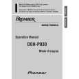 PIONEER DEH-P930/UC Owners Manual PIONEER DEH-P930/UC Owners Manual