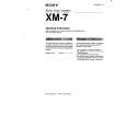 SONY XM-7 Owners Manual SONY XM-7 Owners Manual