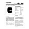 PIONEER TD-4001/E5 Owners Manual PIONEER TD-4001/E5 Owners Manual