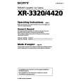 SONY XR-4420 Owners Manual SONY XR-4420 Owners Manual