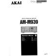 AKAI AM-M939 Owners Manual AKAI AM-M939 Owners Manual