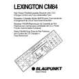 BLAUPUNKT Lexington CM84 Owners Manual BLAUPUNKT Lexington CM84 Owners Manual