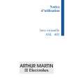 ARTHUR MARTIN ELECTROLUX ASL483 Owners Manual ARTHUR MARTIN ELECTROLUX ASL483 Owners Manual