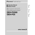PIONEER DEH-P2500/XU/UC Owners Manual PIONEER DEH-P2500/XU/UC Owners Manual