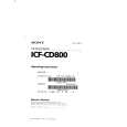 SONY ICF-CD800 Owners Manual SONY ICF-CD800 Owners Manual
