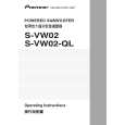 PIONEER S-VW02/DLTXJI Owners Manual PIONEER S-VW02/DLTXJI Owners Manual