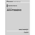 PIONEER AVH-P7950DVD/RC Owners Manual PIONEER AVH-P7950DVD/RC Owners Manual