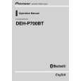 PIONEER DEH-P700BT/X1P/EW5 Owners Manual PIONEER DEH-P700BT/X1P/EW5 Owners Manual