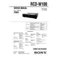 SONY RCD-W100 Owners Manual SONY RCD-W100 Owners Manual