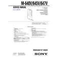 SONY M645V Service Manual SONY M645V Service Manual