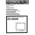 SHARP CV4045S Owners Manual SHARP CV4045S Owners Manual