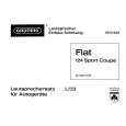 GRUNDIG FIAT 124 SPORT COUPE Owners Manual GRUNDIG FIAT 124 SPORT COUPE Owners Manual