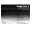 YAMAHA GE-3 Owners Manual YAMAHA GE-3 Owners Manual
