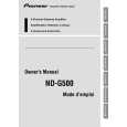 PIONEER ND-G500/XS/E5 Owners Manual PIONEER ND-G500/XS/E5 Owners Manual