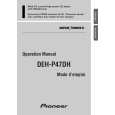 PIONEER DEH-P47DH Owners Manual PIONEER DEH-P47DH Owners Manual