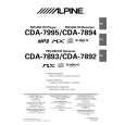 ALPINE CDA-7892 Owners Manual ALPINE CDA-7892 Owners Manual