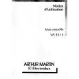 ARTHUR MARTIN ELECTROLUX VA4515 Owners Manual ARTHUR MARTIN ELECTROLUX VA4515 Owners Manual