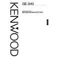 KENWOOD GE-940 Owners Manual KENWOOD GE-940 Owners Manual