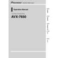 PIONEER AVX-7650/ES Owners Manual PIONEER AVX-7650/ES Owners Manual