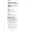 SONY WM-FS111 Owners Manual SONY WM-FS111 Owners Manual