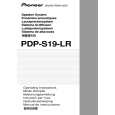 PIONEER PDP-S19-LR Owners Manual PIONEER PDP-S19-LR Owners Manual