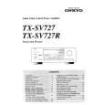 ONKYO TXSV727 Owners Manual ONKYO TXSV727 Owners Manual