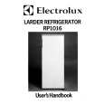 ELECTROLUX RP1016A Owners Manual ELECTROLUX RP1016A Owners Manual