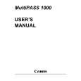 CANON MULTIPASS 1000 Owners Manual CANON MULTIPASS 1000 Owners Manual