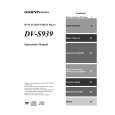 ONKYO DVS939 Owners Manual ONKYO DVS939 Owners Manual
