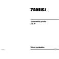 ZANUSSI ZK30 Owners Manual ZANUSSI ZK30 Owners Manual