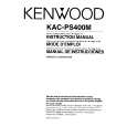 KENWOOD KACPS400M Owners Manual KENWOOD KACPS400M Owners Manual