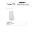 ONKYO SKW205 Owners Manual ONKYO SKW205 Owners Manual
